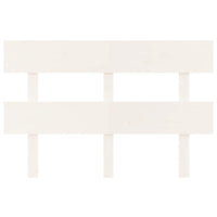 Testiera per Letto Bianca 124x3x81 cm in Legno Massello di Pino 819061
