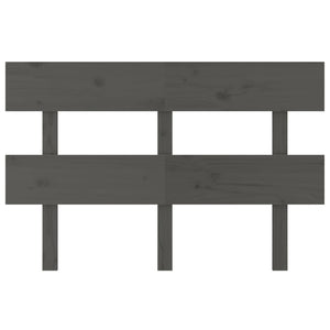 Testiera per Letto Grigia 124x3x81 cm in Legno Massello di Pino 819062