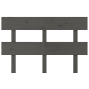 Testiera per Letto Grigia 144x3x81 cm in Legno Massello di Pino 819072
