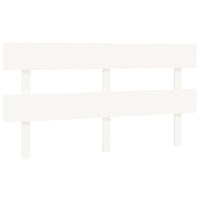 Testiera per Letto Bianca 164x3x81 cm in Legno Massello di Pino 819081