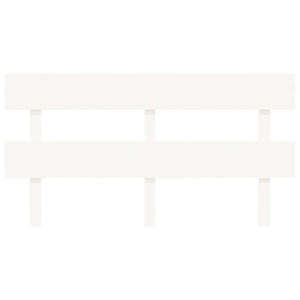 Testiera per Letto Bianca 164x3x81 cm in Legno Massello di Pino 819081