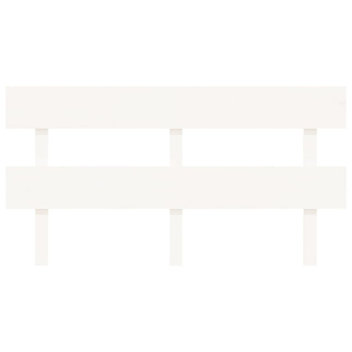 Testiera per Letto Bianca 164x3x81 cm in Legno Massello di Pino 819081