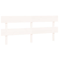 Testiera per Letto Bianca 184x3x81 cm in Legno Massello di Pino