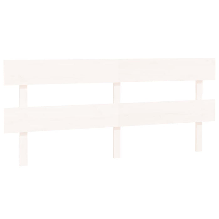 Testiera per Letto-Testata-Testiera Decorativa Bianca 184x3x81 cm in Legno Massello di Pino