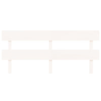 Testiera per Letto Bianca 184x3x81 cm in Legno Massello di Pino