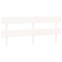 Testiera per Letto-Testata-Testiera Decorativa Bianca 204x3x81 cm in Legno Massello di Pino