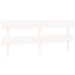 Testiera per Letto-Testata-Testiera Decorativa Bianca 204x3x81 cm in Legno Massello di Pino