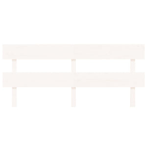 Testiera per Letto-Testata-Testiera Decorativa Bianca 204x3x81 cm in Legno Massello di Pino