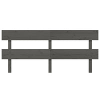 Testiera per Letto Grigia 204x3x81 cm in Legno Massello di Pino 819092