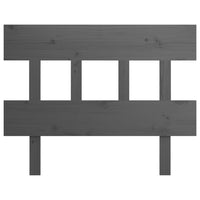 Testiera per Letto Grigia 103,5x3x81 cm Legno Massello di Pino 819107