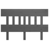 Testiera per Letto Grigia 138,5x3x81 cm Legno Massello di Pino 819117