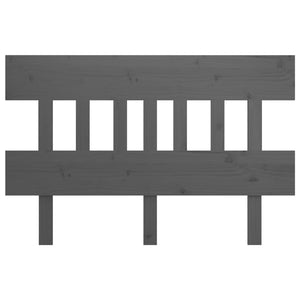 Testiera per Letto Grigia 153,5x3x81 cm Legno Massello di Pino 819127