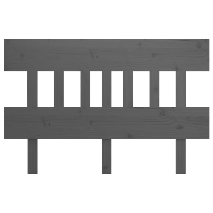 Testiera per Letto Grigia 163,5x3x81 cm Legno Massello di Pino 819132