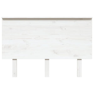 Testiera per Letto Bianca 124x6x82,5 cm Legno Massello di Pino 819161