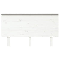 Testiera per Letto Bianca 144x6x82,5cm Legno Massello di Pino 819171