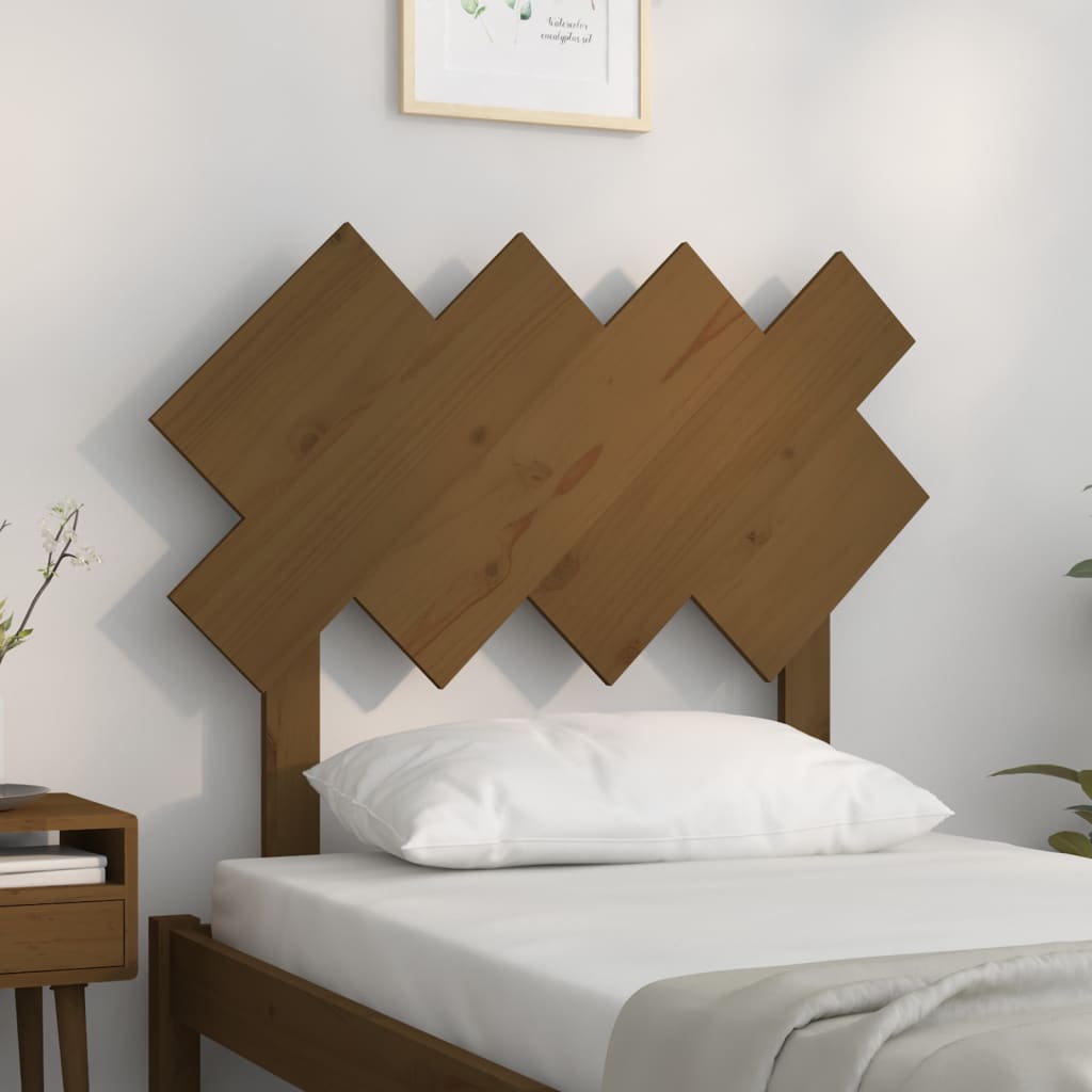 Testiera per Letto-Testata-Testiera Decorativa Ambra 92x3x81 cm in Legno Massello di Pino