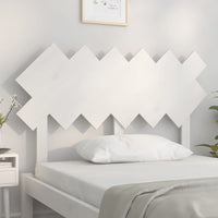 Testiera per Letto Bianca 122,5x3x80,5cm Legno Massello di Pino 819211