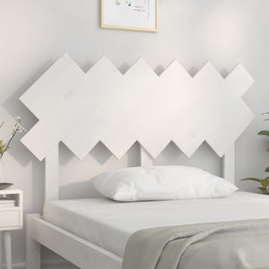 Testiera per Letto Bianca 122,5x3x80,5cm Legno Massello di Pino 819211