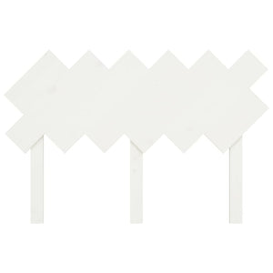 Testiera per Letto Bianca 122,5x3x80,5cm Legno Massello di Pino 819211