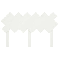 Testiera per Letto Bianca 132x3x81 cm Legno Massello di Pino 819216