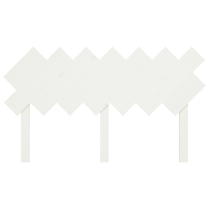 Testiera per Letto Bianca 151,5x3x81 cm Legno Massello di Pino 819226