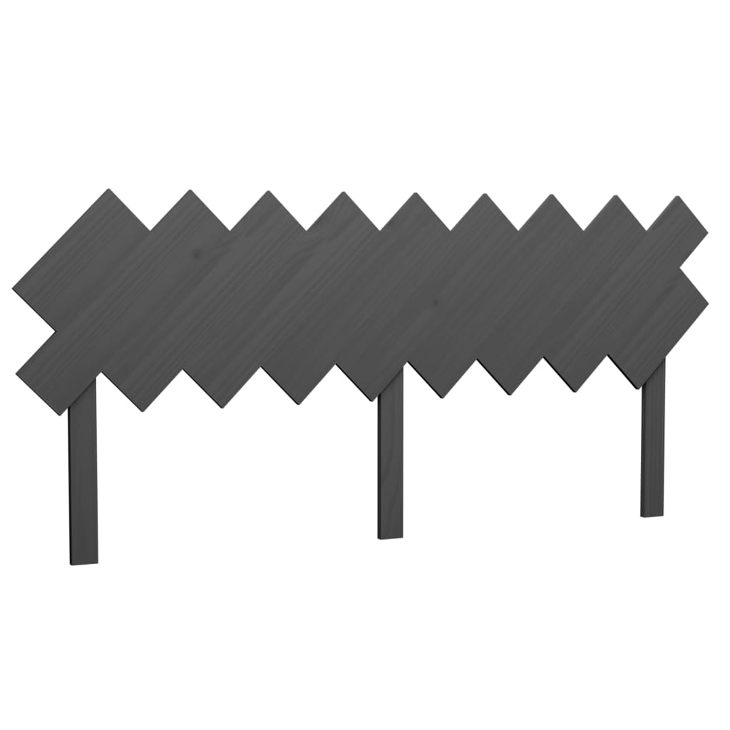 Testiera per Letto-Testata-Testiera Decorativa Grigio178x3x80,5cm in Legno Massello di Pino