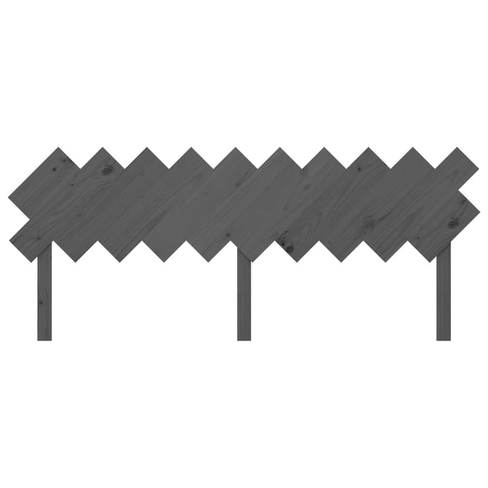 Testiera per Letto Grigia 196x3x80,5 cm Legno Massello di Pino 819242