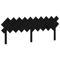 Testiera per Letto Nera 196x3x80,5 cm in Legno Massello di Pino 819244