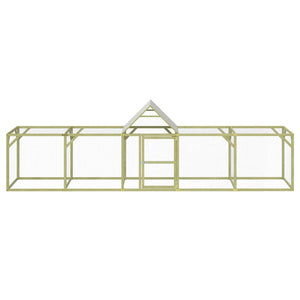 Recinto per pollaio in legno di pino massello impregnato marrone 500 x 100 x 150 cm 02_0043927