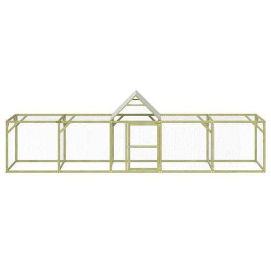 Recinto per pollaio in legno di pino massello impregnato marrone 500 x 100 x 150 cm 02_0043927