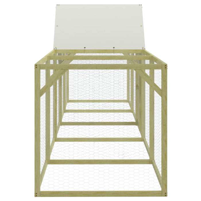 Recinto per pollaio in legno di pino massello impregnato marrone 500 x 100 x 150 cm 02_0043927