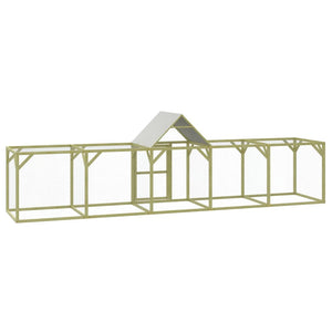 Recinto per pollaio in legno di pino massello impregnato marrone 500 x 100 x 150 cm 02_0043927