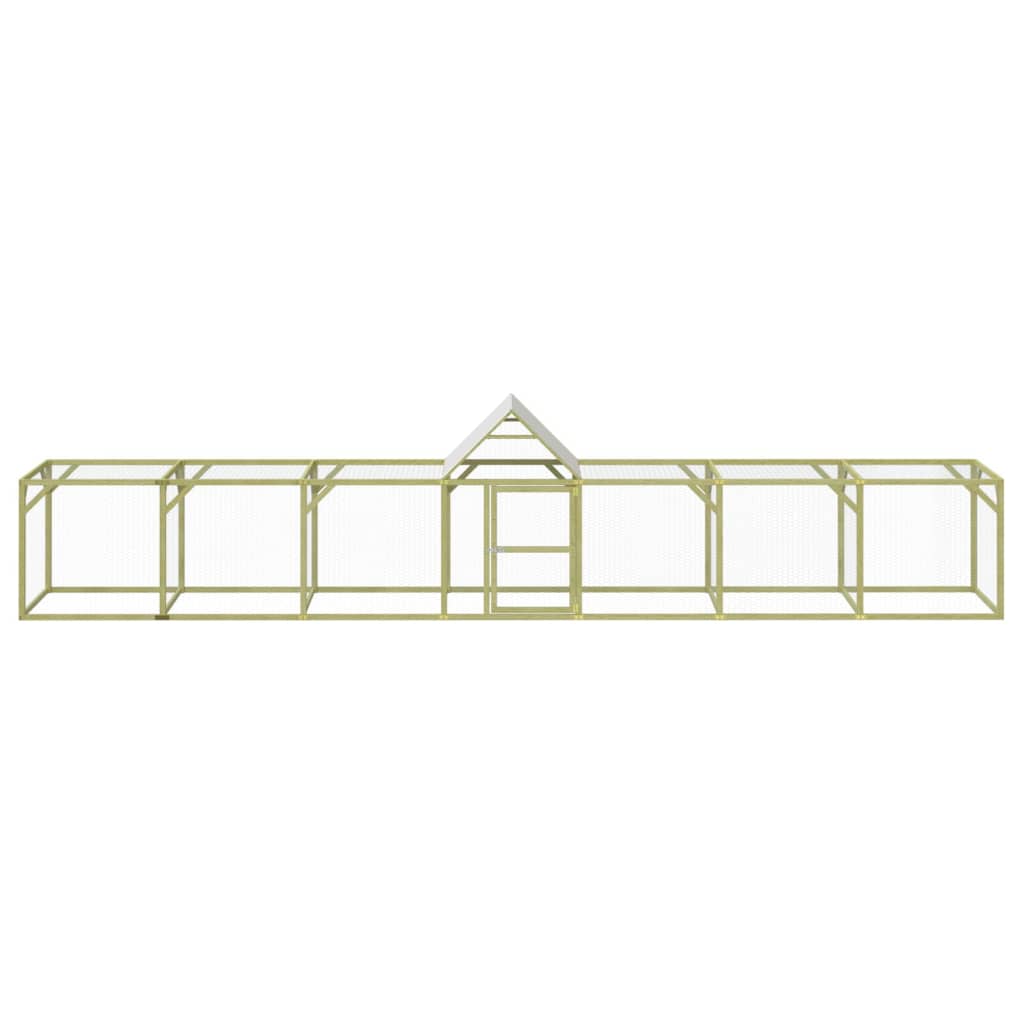 Recinto per pollaio in legno di pino massello impregnato marrone 700 x 100 x 150 cm 02_0043931