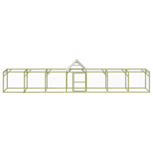 Recinto per pollaio in legno di pino massello impregnato marrone 700 x 100 x 150 cm 02_0043931