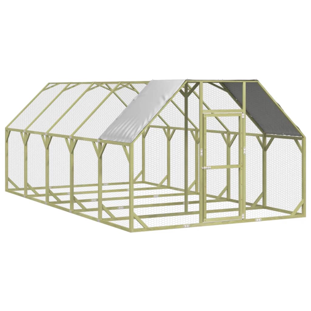 Pollaio 268x500x190 cm Legno Massello di Pino Impregnato 3102991