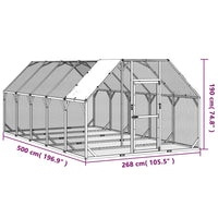 Pollaio 268x500x190 cm Legno Massello di Pino Impregnato 3102991