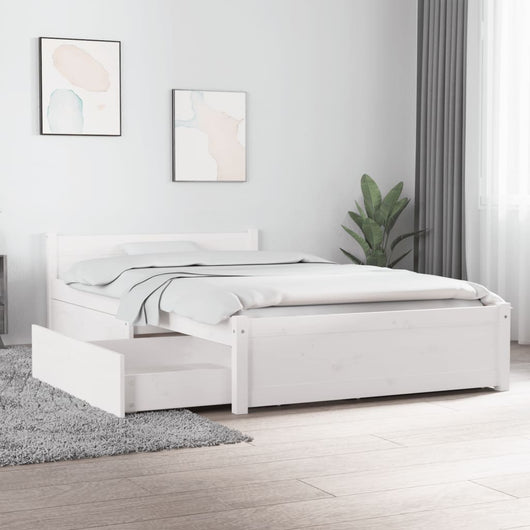 Giroletto con Cassetti-Struttura Letto con contenitore Bianco 90x200 cm 834203