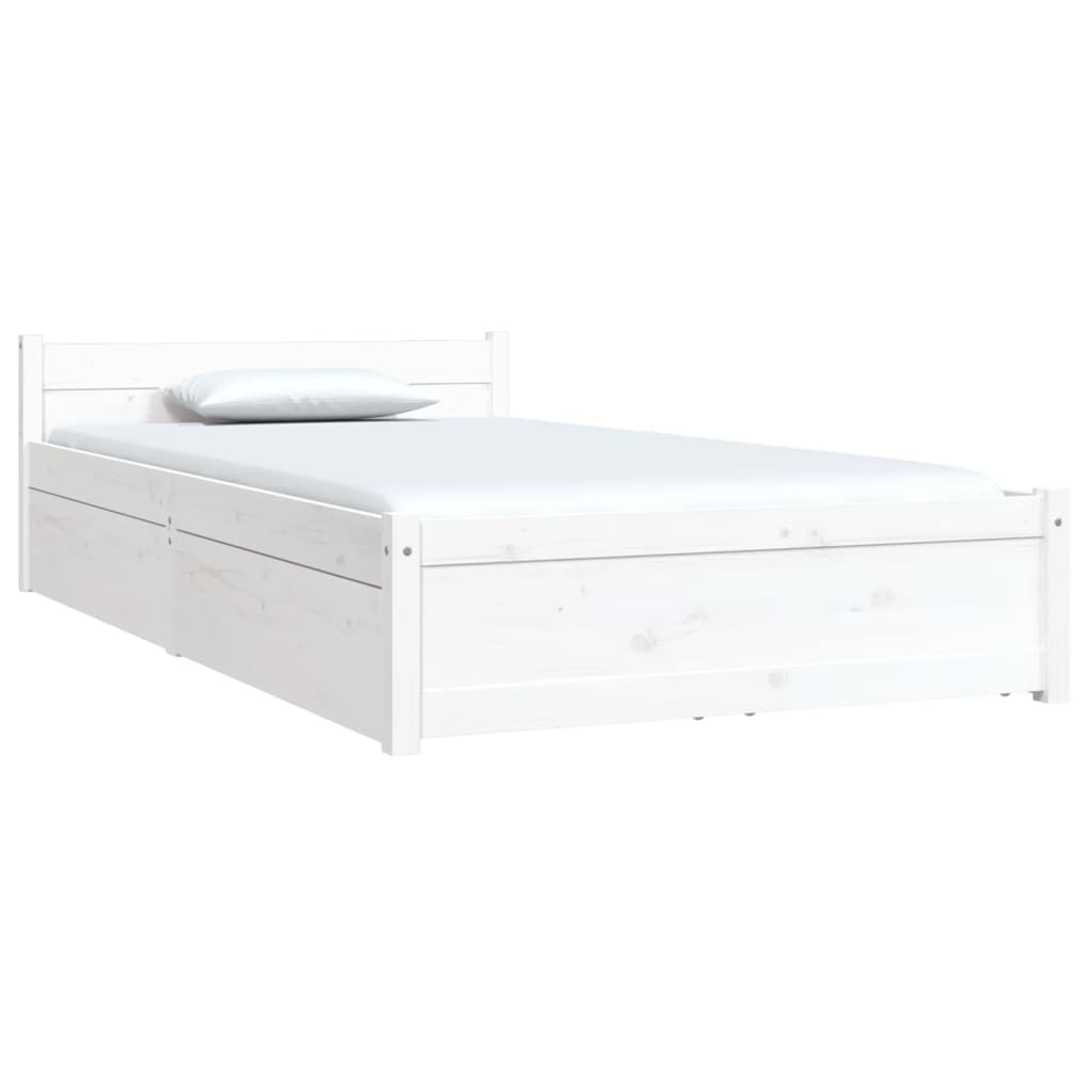 Giroletto con Cassetti-Struttura Letto con contenitore Bianco 100x200 cm 165220