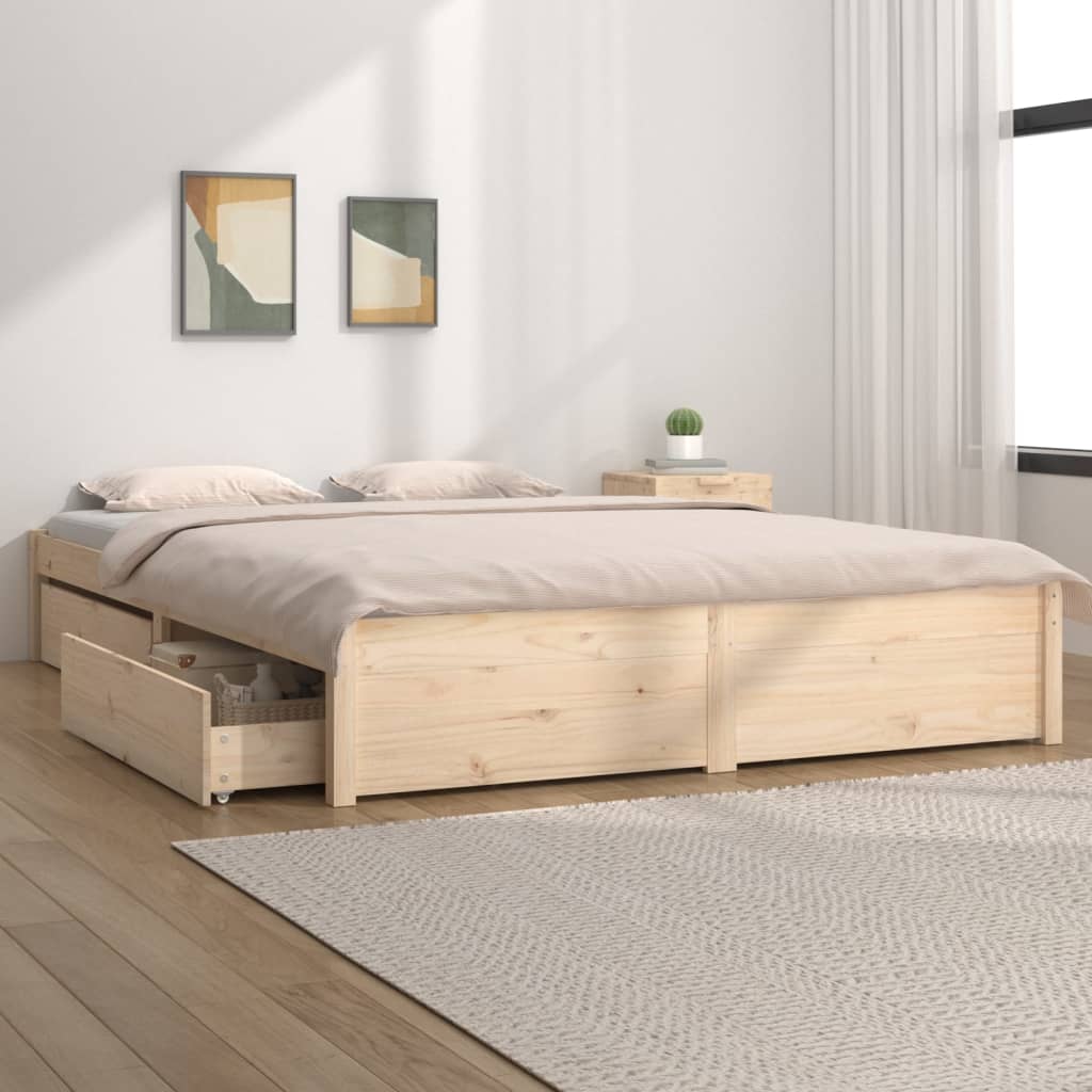 Giroletto senza Materasso con Cassetti-Struttura Letto con contenitore 120x200 cm
