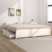 Giroletto con Cassetti-Struttura Letto con contenitore Bianco 120x200 cm 208878