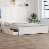 Giroletto con Cassetti-Struttura Letto con contenitore Bianco 120x200 cm 940104