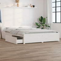 Giroletto con Cassetti-Struttura Letto con contenitore Bianco 140x200 cm 928232