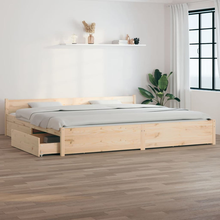 Giroletto con Cassetti-Struttura Letto con contenitore 200x200 cm 234100