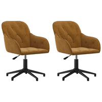 Sedie da Pranzo Girevoli 2 pz Marroni in Vellutocod mxl 121493
