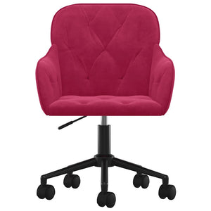 Sedie da Pranzo Girevoli 2 pz Rosso Vino in Velluto