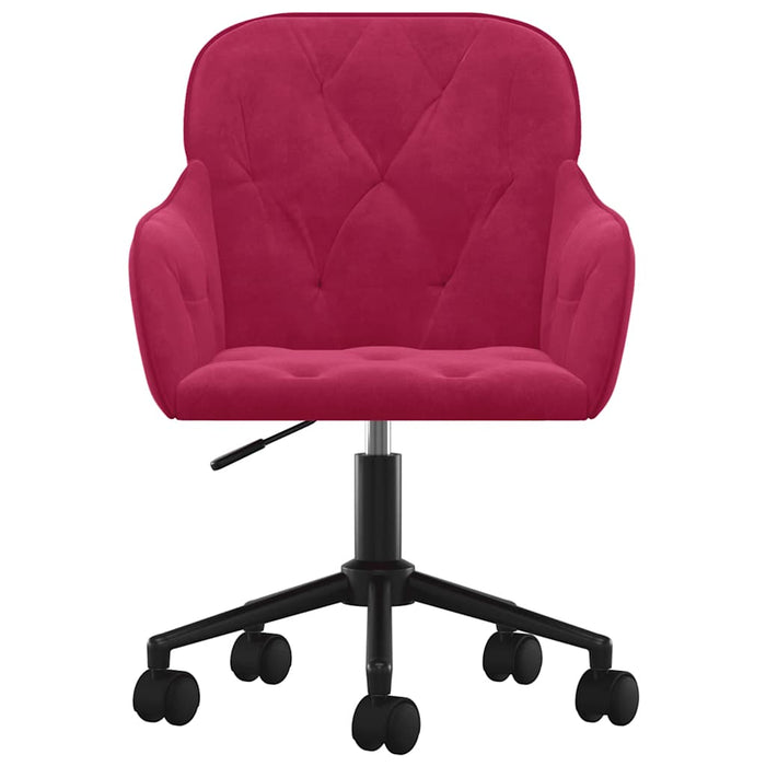 Sedie da Pranzo Girevoli 2 pz Rosso Vino in Velluto