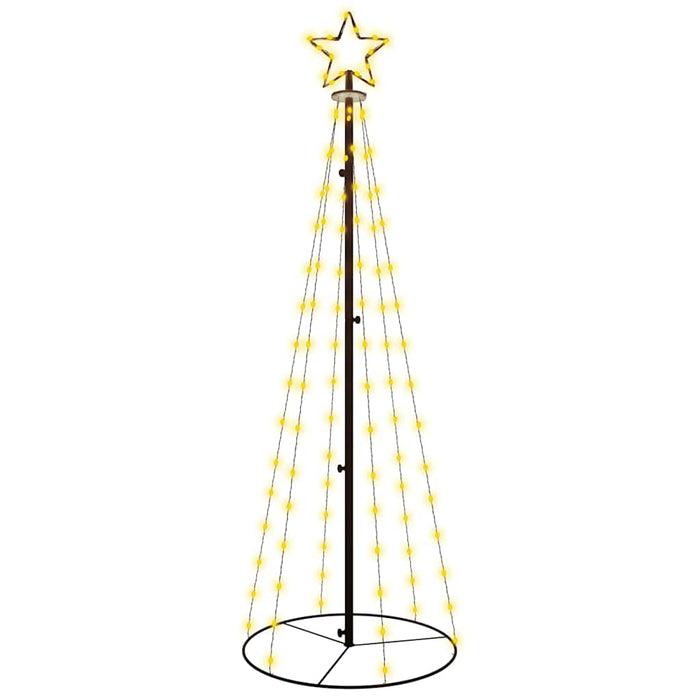 Albero di Natale a Cono-Decorazioni natalizie Bianco Caldo 108 LED 70x180 cm