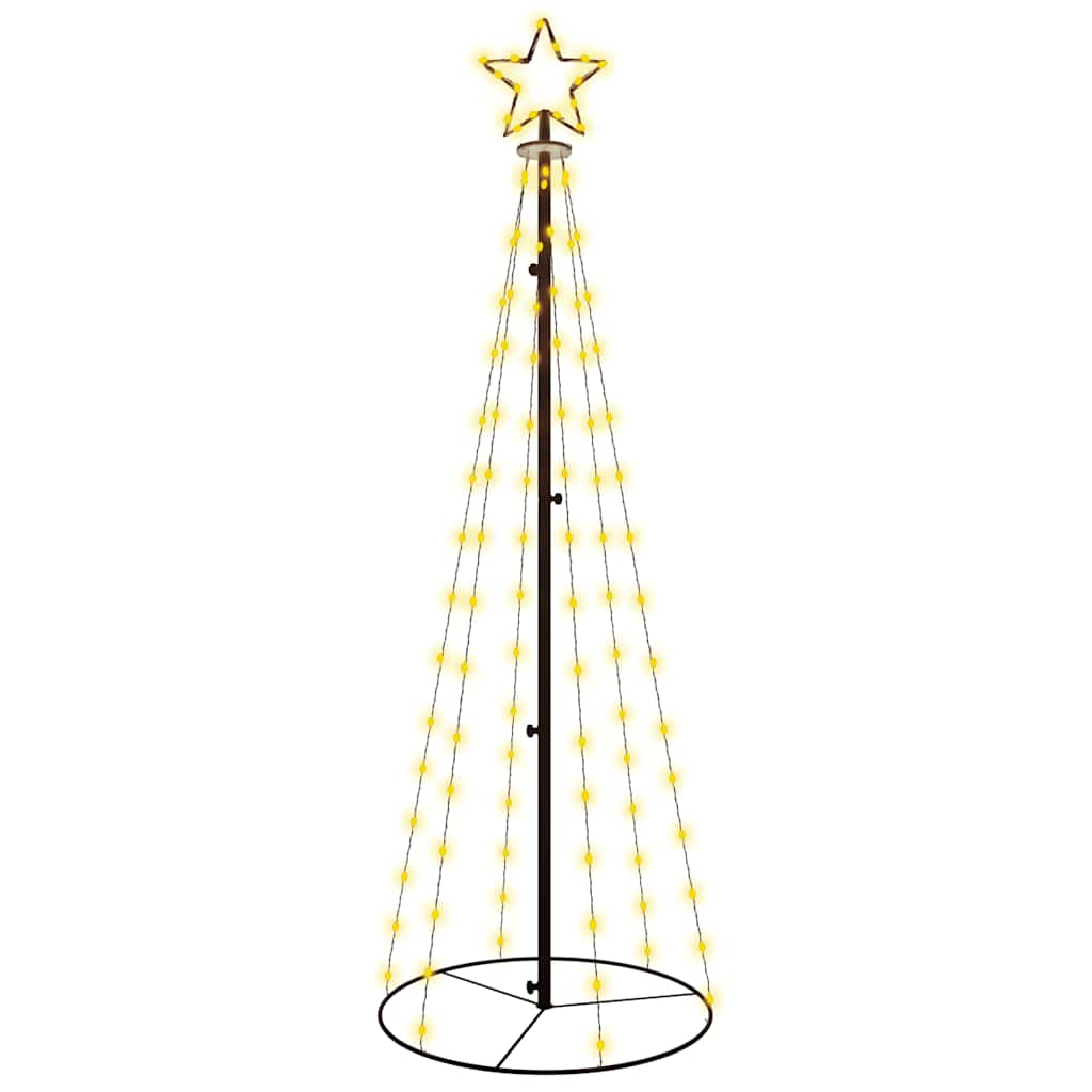 Albero di Natale a Cono Bianco Caldo 108 LED 70x180 cm 343486