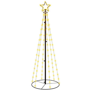Albero di Natale a Cono Bianco Caldo 108 LED 70x180 cm 343486