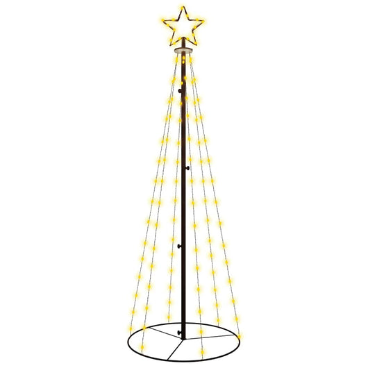 Albero di Natale a Cono Bianco Caldo 108 LED 70x180 cm 343486